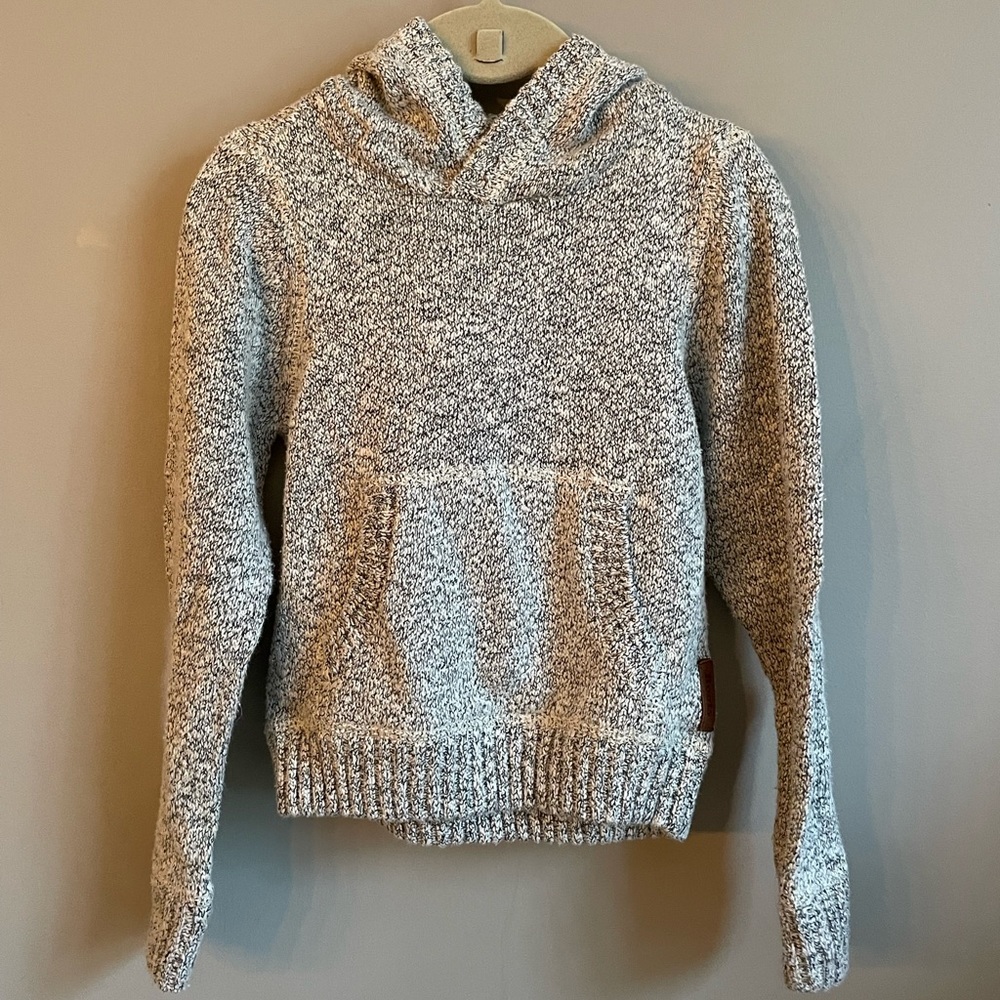 ROOTS salt and pepper knit hoodie Sz 4T